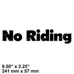 Picture of Decal No Riding Black 9