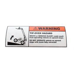 Picture of Warning Tip Over Label