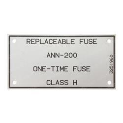 Picture of Nameplate Replaceable Fuse