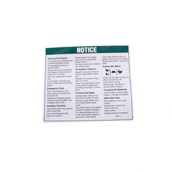 Picture of Decal Notice Oper Inst Be