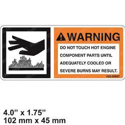 Picture of Decal Warning Hot Engine
