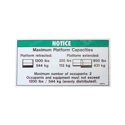 Picture of Decal Notice Max Cap 1200/250