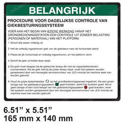 Picture of Decal - Daily Checklist Dutch