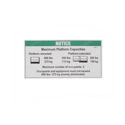 Picture of Decal - Max Capacity 600 Lbs