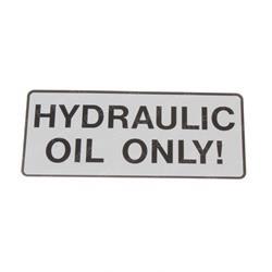 ew1dc62559 DECAL HYDRAULIC OIL ONLY