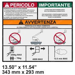 Picture of Decal - Dang/Warn Platf (ita)