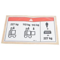 Picture of Decal Dangr 227 Kg Cap Std Plt