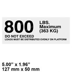 Picture of Decal - Capacity