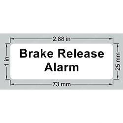 Picture of Decal Label Brake Release Alrm