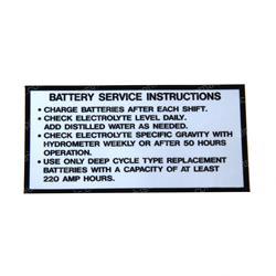 Picture of Decal - Battery Service Instr