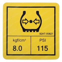 Picture of Decal-Tire Caution Local