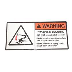 Picture of Decal Tip Over (eng)