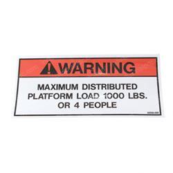 Picture of Decal - Warningmax Plt 1000lbs
