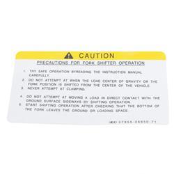Picture of Plate -  Caution