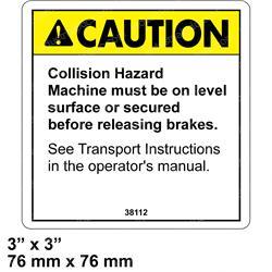 Picture of Decal Caution Brake Release