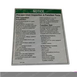 Picture of Decal - Notice Pre-Operation