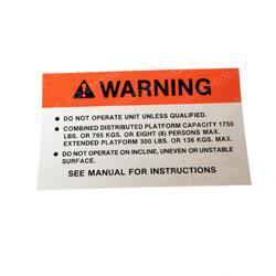 Picture of Decal - Capacity 1750lbs