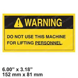 Picture of Decal - Lift Personnel Wrn