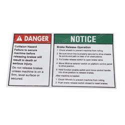 Picture of Decal Danger Brake Release