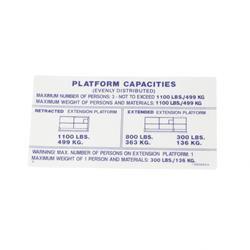 Picture of Label Plat.1100 Lbs.