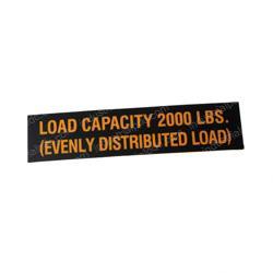 Picture of Decal - Load Capacity 2000lbs