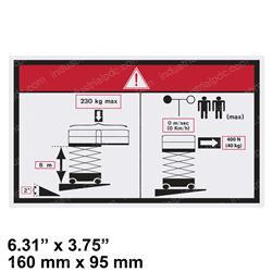 Picture of Decal - Max Load 230 Kg