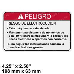 Picture of Decal Warning Elect (lat)