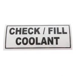 Picture of Check Coolant Label