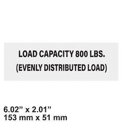 MARKLIFT 20556-MKL DECAL - LOAD CAPACITY 800 LBS.