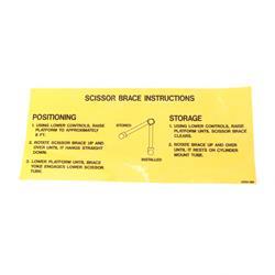 Picture of Decal - Scissor Brace Instruct