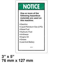 Picture of Decal - Notice Hazardous Matl