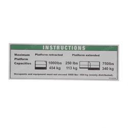 Picture of Decal - Max Load 1000 Lbs