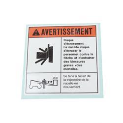 Picture of Decal Warn Crush Hazard Plat
