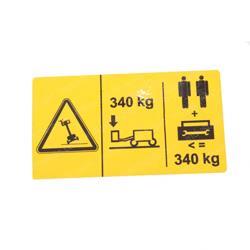 Picture of Decal Danger Max Load 750 Lbs.