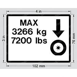 Picture of Decal Max Tire Load (7200 Lb)