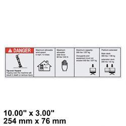Picture of Decal,danger,cap,ansi Word, Gs