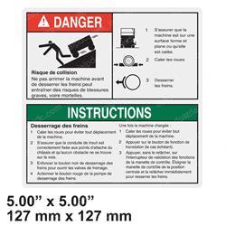 Picture of Decal-Danger-Brake Rel Safety
