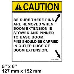 Picture of Decal - Remove Pin Stow Boom