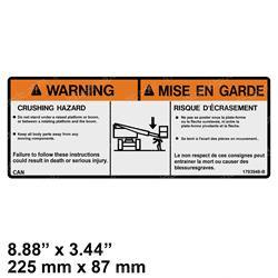 Picture of Decal - Warning Crushing