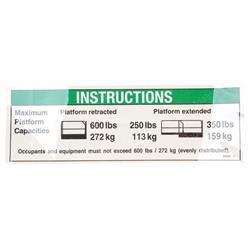 Picture of Decal - Platform Cap 600 Lbs