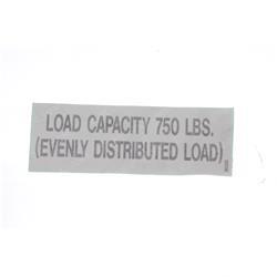 Picture of Decal - Load Capacity 750 Lbs.