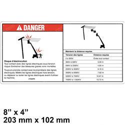 Picture of Decal Danger Elec.haz.stay Clr