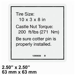 Picture of Decal - Tire Specs