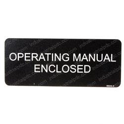 Picture of Decal - Operating Manual Enclos