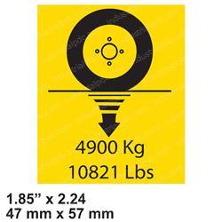 Picture of Decal - Wheel Load 4900kg