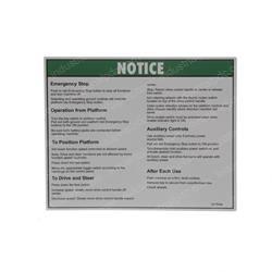 Picture of Decal - Notice Max Side Frc