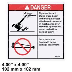 Picture of Decal-Truss Boom Warning