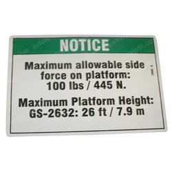 Picture of Decal Notice Side Frc 2632ansi