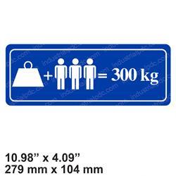Picture of Decal - Max Cap 300 Kg