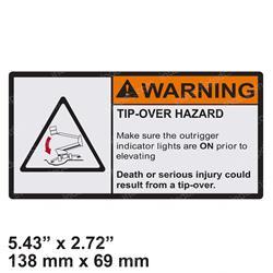 Picture of Decal - Warning Tip-Over